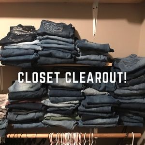 Jeans, jeans, jeans. And more! All sizes.